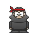 Ninja icon, staring into infinity