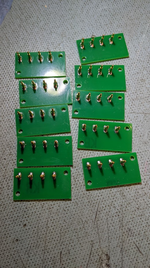 Batch of finished pogo pin battery contact boards